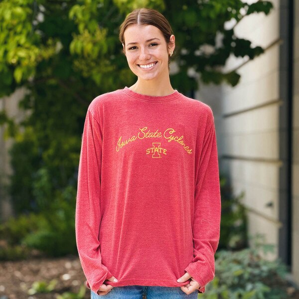 Pressbox Women's Cyclones Cardinal Fight Short Sleeve T-Shirt
